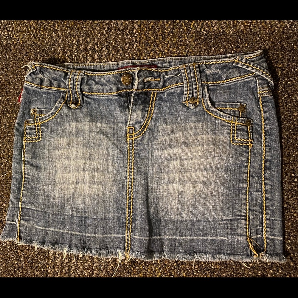Jean skirt.